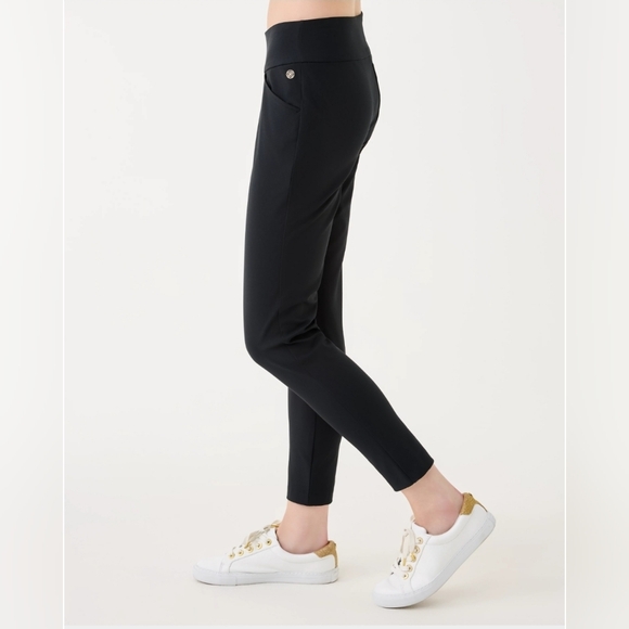 NWT Lilly Pulitzer Corso Pant UPF 50+ Luxletic Golf Pant Onyx Black Size 4 - Picture 2 of 8